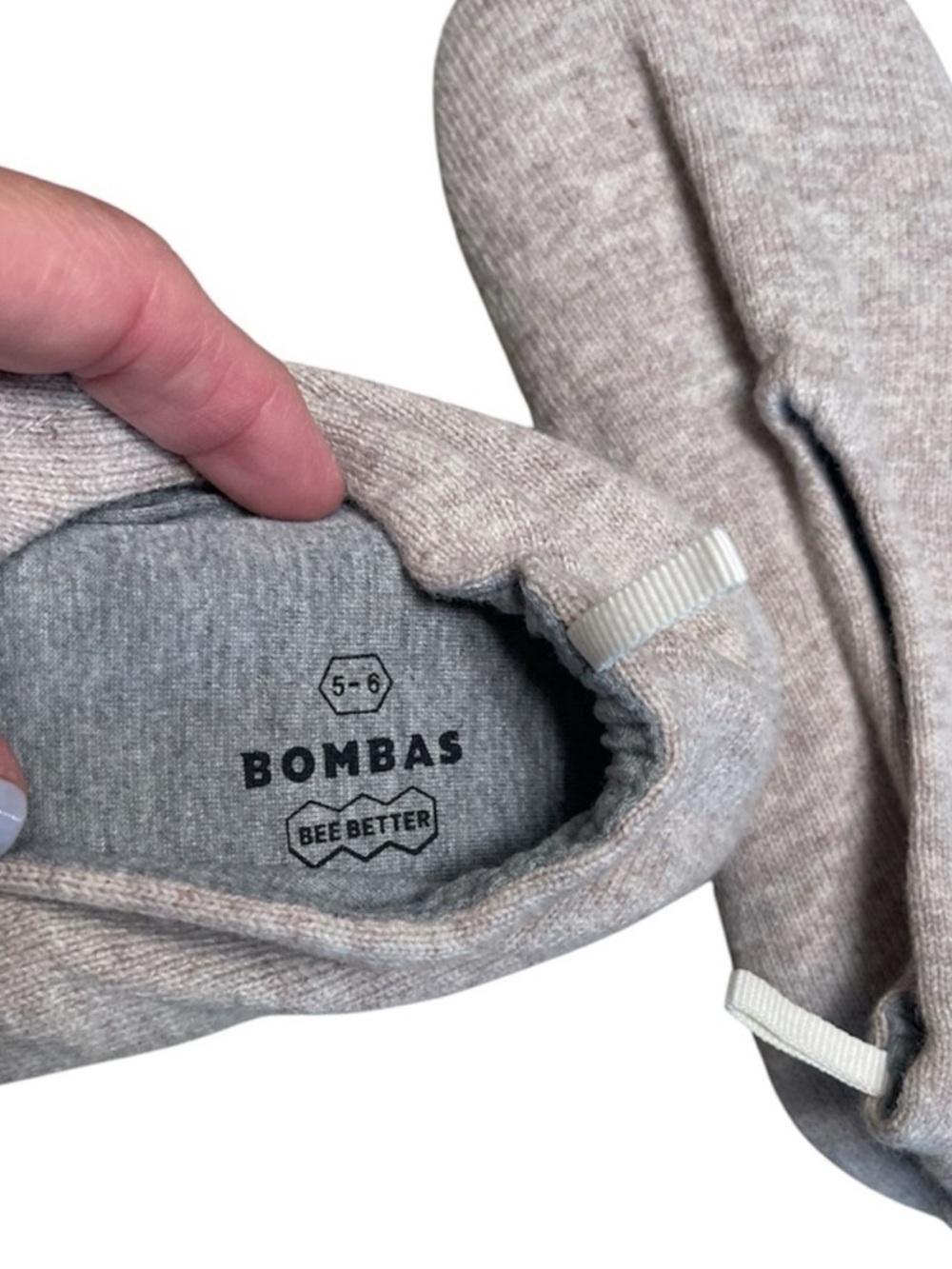 Bombas Slippers Size 5/6 Slipper Tech Cashmere Wool Blend NWT!